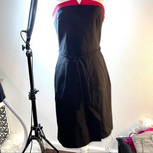 Express Stretch Mini dress black with red trim size 9/10